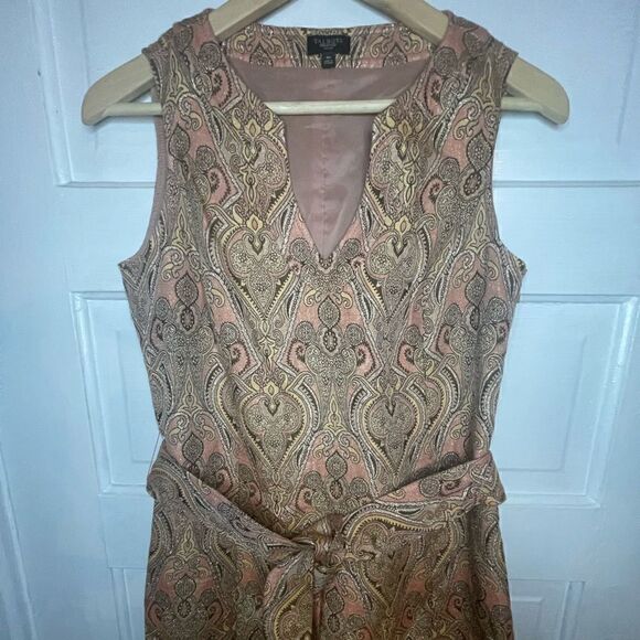 Talbots Metallic Sleeveless Dress w/ Belt - Picture 4 of 13
